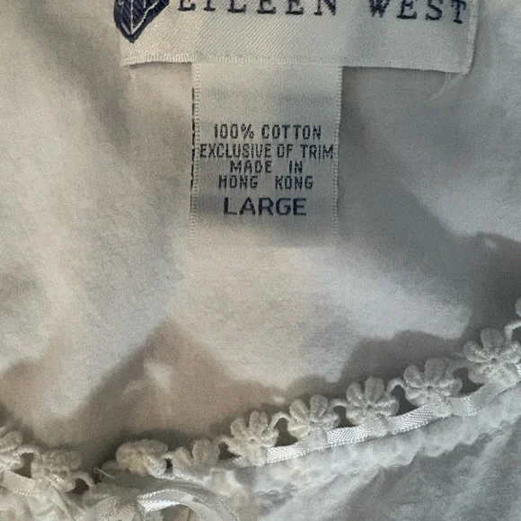 Eileen West 100% Cotton Victorian Nightgown - Cottagecore Heirloom Gown (Size L) - Picture 5 of 7